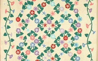 40's Morning Glory Applique Quilt