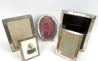 (5) STERLING SILVER FRAMED MIRRORS