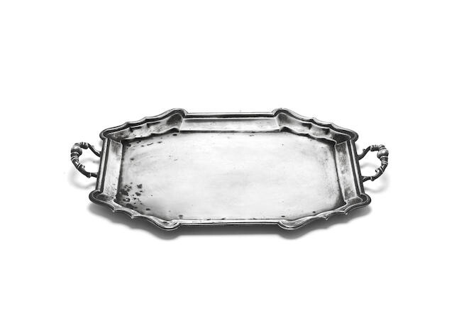 An 18th century Italian silver tray