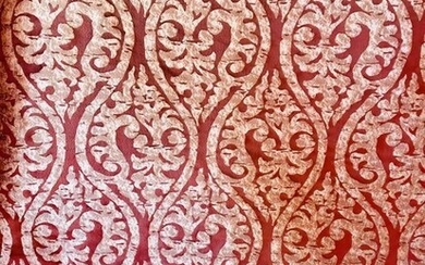 600 x 140 cm Magnificent San Leucio Damascus fabric in silk / cotton - Cotton, Silk - 21st century