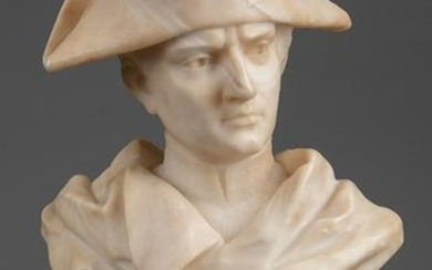 Carved Alabaster Bust of Napoleon