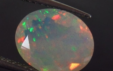 2.70 Ct Genuine Ethiopian Faceted Opal 11X9 mm Oval Cut