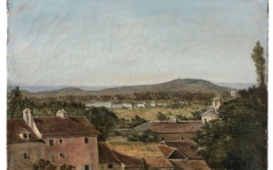 Théodore Rousseau Paris, 1812 - Barbizon, 1867 Vue présumée de la vallée de la Seine