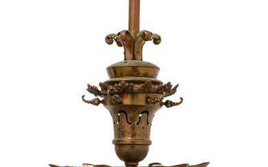 A Brass Hanging Shabbat Oil Lamp, Prob. Netherlands, 18th Century