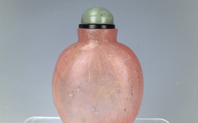 A Chinese Pink Peking Glass Snuff Bottle