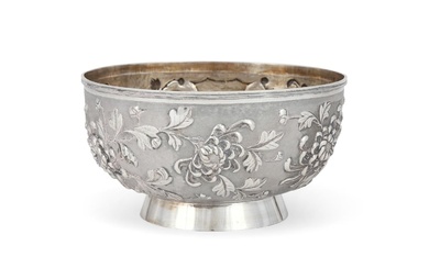 A Chinese silver bowl
