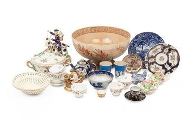 A Collection of English Porcelain and Ceramic Table