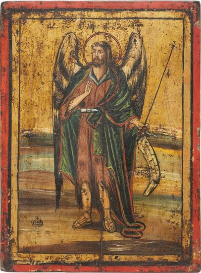 A DATED ICON SHOWING ST. JOHN THE FORERUNNER AS ANGEL