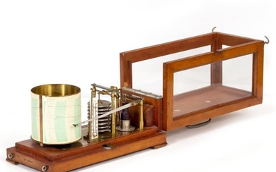 A FRENCH HARDWOOD CASED BAROGRAPH by Richard Freres of...