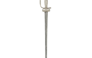 A French Silver-Hilted Small-Sword Indistinct Silver Marks, Mid-18th Century