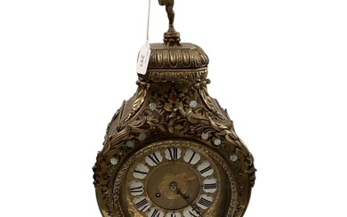 A French brass boulle mantel clock