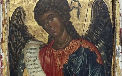A LARGE ICON SHOWING THE ARCHANGEL GABRIEL