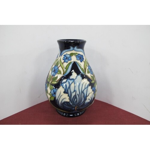 A Moorcroft Pottery Vase, painted in the 'Forever Pimpernel'...
