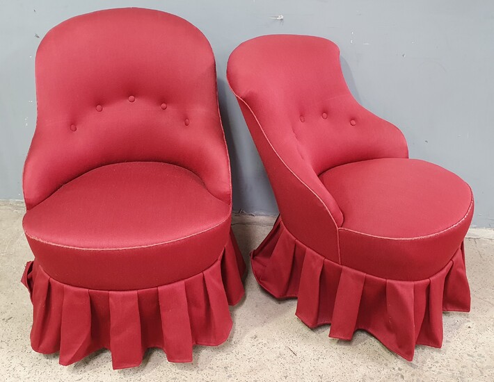 A PAIR OF BEDROOM CHAIRS