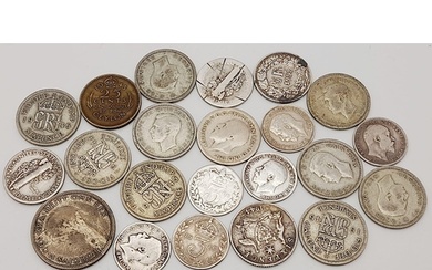 A Parcel of 20 Pre-1920 & Pre-1947 Silver Coins, plus a 1943...