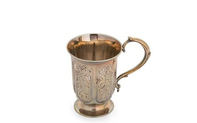 A Victorian silver christening cup