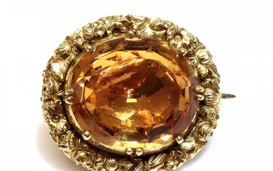 A William IV gold topaz brooch