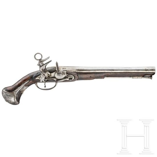 A military Miquelet flintlock pistol by Coma in Ripoll