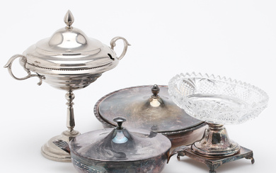 A set of four bowls, nickel silver, 20th century.