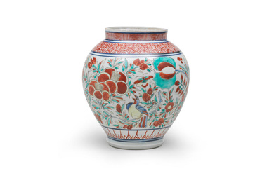 AN EARLY-ENAMELLED SMALL JAR Edo period (1615-1868), mid-/late 17th century
