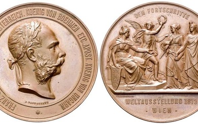 AUSTRIA Francesco Giuseppe I d’Asburgo Lorena, 1848-1916.Medaglia 1873 opus J....
