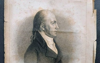 Aaron Burr 1820 Engraving, G. Parker after John Vanderlyn