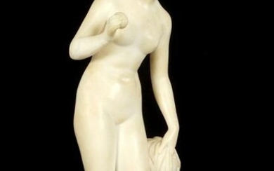 Alabaster Statue of Eve Holding an Apple