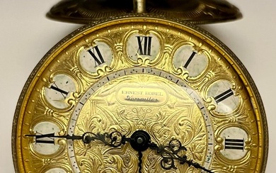 Alarm clock - Ernest Borel - Brass, Glass, Gold - 1960-1970