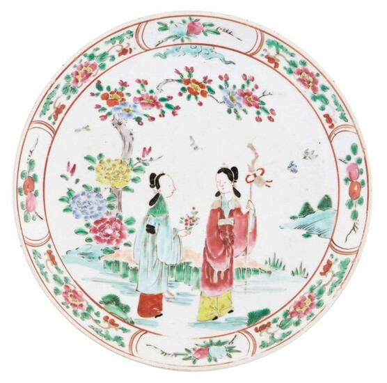 An Unusual Chinese Export-Style Porcelain Plate Japan