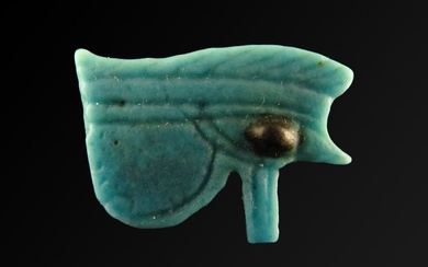 Ancient Egyptian Faience Eye of Horus/Wedjat amulet - 1.8 cm (No Reserve Price)