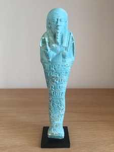 Ancient Egyptian Faience large Ushabti for Semataui- 0×0×22 cm