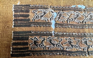 Ancient Egyptian Textile Coptic fabric - (1×200×290 mm)