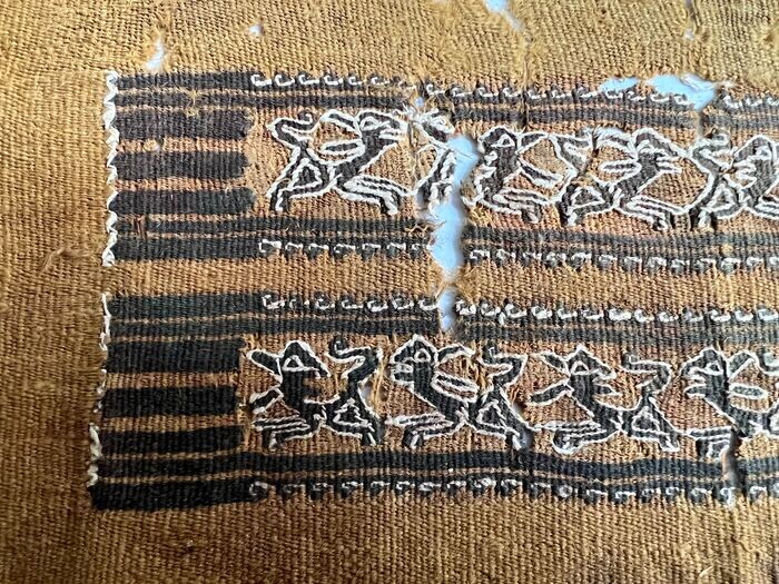 Ancient Egyptian Textile Coptic fabric - (1×200×290 mm)