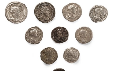 Ancient Roman Imperial Coins - Mixed Denarius and Antoninianus AR Coin Group [10]