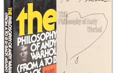 Andy Warhol Signed Book to Imelda Marcos - The Philosophy of Andy Warhol