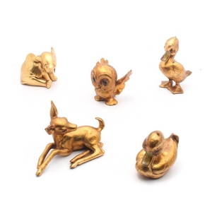 Lot-Art | Anthony Metallic Gold Glazed Ceramic Animal Figurines