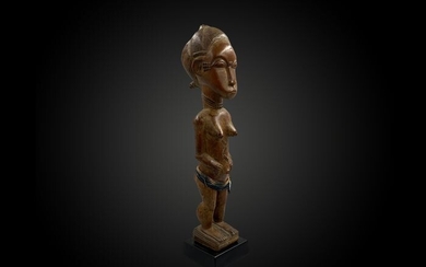 Anthropomorphic statuette - Wood - Côte d'Ivoire