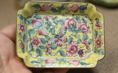 Antique Chinese Rectangular Small Dish