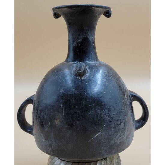 Ancient Polychromed Peruvian Amphora Vessel
