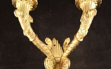 Antique gold plated wall lamp - Bronze (gilt) - Approx 1900