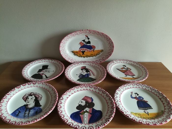 Antonio Zilio - Nove, Bassano - Wall plates (7) - Ceramic