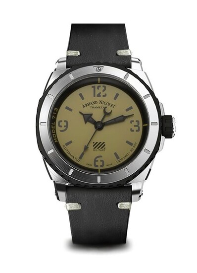 Armand Nicolet - S05-3 Military Automatik - A713PGN-VN-PK4140NR - from official dealer - Men - 2011-present