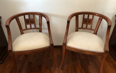 Armchair (2) - Dep armchair - Cotton, Walnut