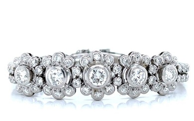 Art Deco Platinum 9.75 Ct. Diamond Bracelet