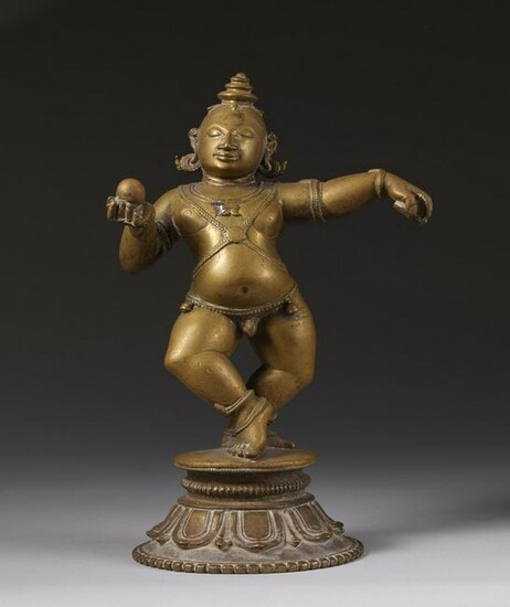 Arte Indiana A bronze figure of Balakrishna India