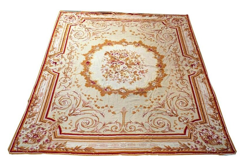Aubusson Style Floral Tapestry