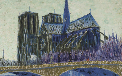 Auguste Herbin (1882-1960) Notre-Dame et le Pont de l'Archevêché