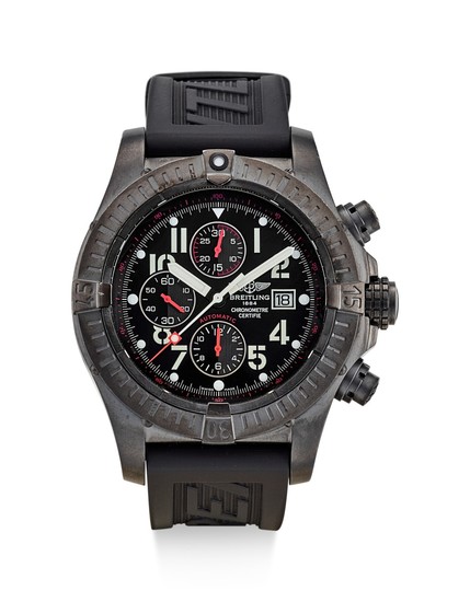 BREITLING | SUPER AVENGER, REFERENCE M13370, A LIMITED EDITION PVD COATED STAINLESS STEEL CHRONOGRAPH WRISTWATCH WITH DATE, CIRCA 2010