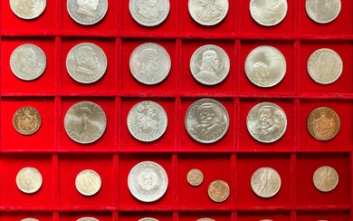 BULGARIE, ROUMANIE ET HONGRIE. Lot de 25 pièces. Monnaie mixte du 20ème siècle. Principalement des...