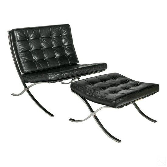 Barcelona Chair & Ottoman Design Mies Van Der Rohe